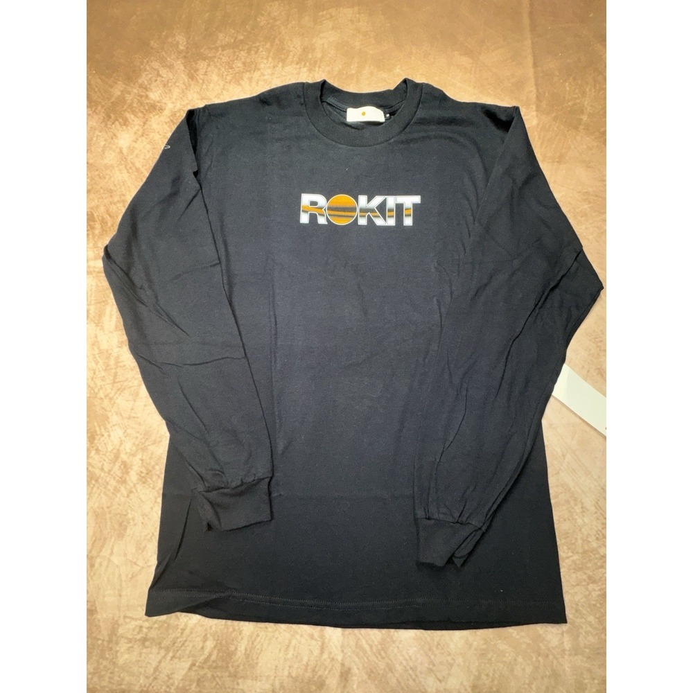 ROKIT Ornament Long Sleeve Black Tshirt SIZE Medium NWT